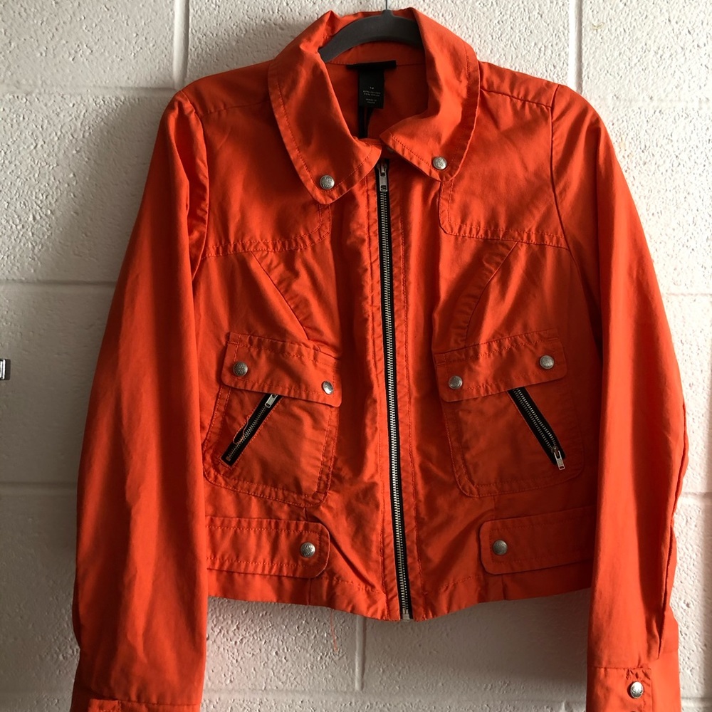 Orange fall jacket blazer